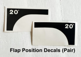 Flaps 20° Wing Decal Pair